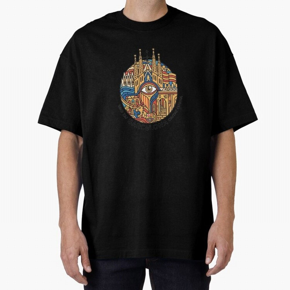 BARCELONA Oversized T-Shirt Treasure the FIFA World Cup 2026 Group Stage Journey through Mbappe Highlights, Netherlands Pride, Stadium Memories, Football Loyalty, International Chants and Championship Tradition; Great for Supporters Who Love