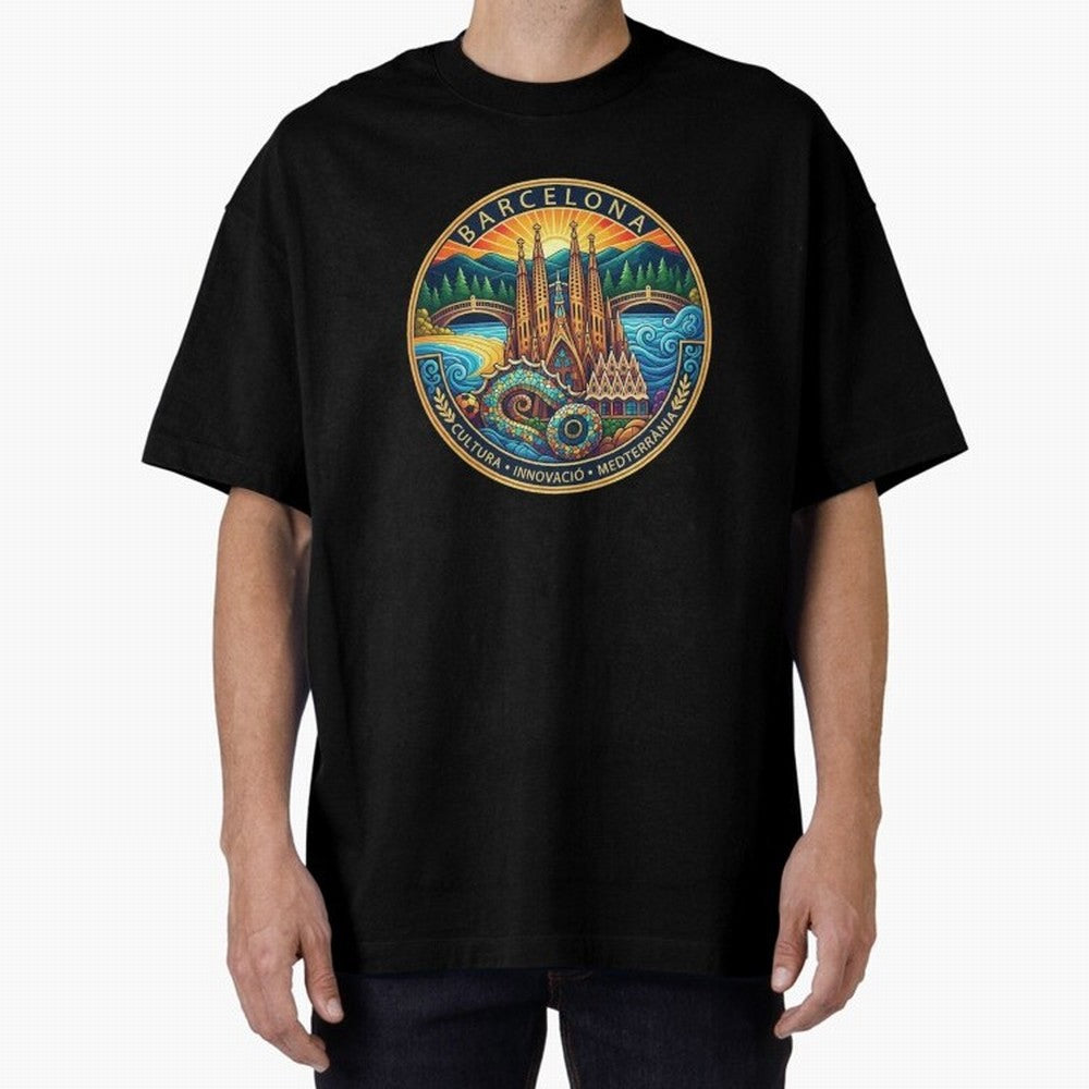 BARCELONA Oversized T-Shirt Fuel Your Fan Pride for Match Day Hype around FIFA World Cup 2026 USA Canada Mexico, Messi, Brazil, Football Passion, Legendary Performances, Festival Vibes and Supporter Community; Perfect for People Who Love Argentina,
