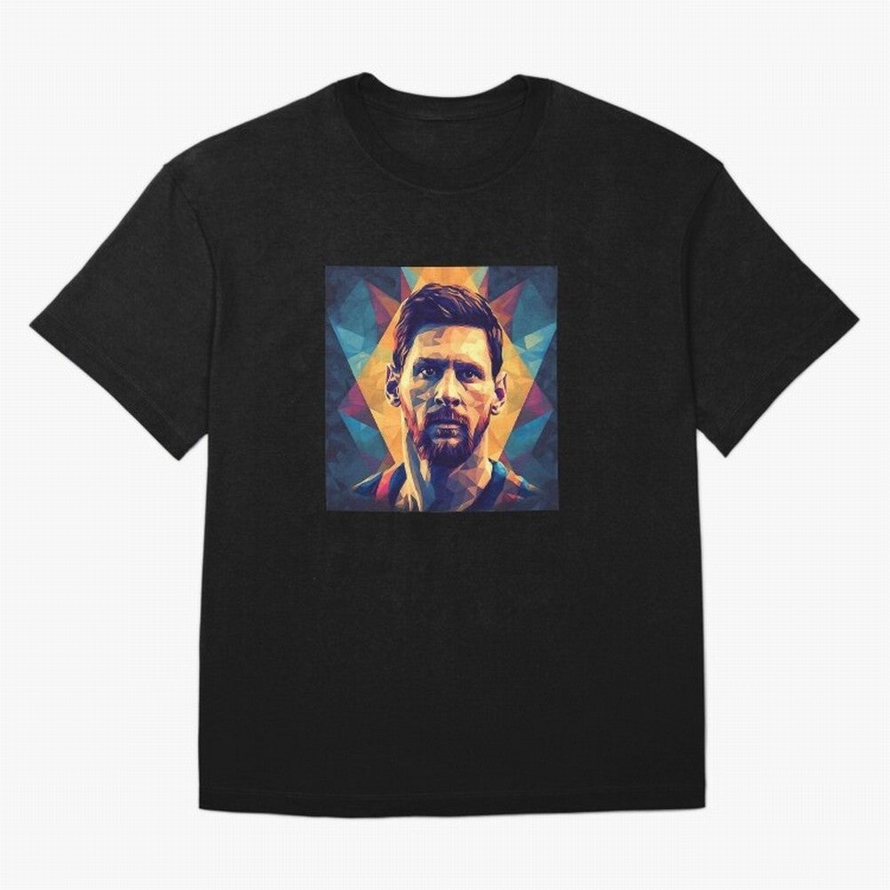 Lionel Messi Portrait Vector Classic T-Shirt Bring International Match Energy to the FIFA World Cup 2026 Journey through Messi and Cristiano Ronaldo Highlights, France and Portugal Pride, Soccer Culture, Superstar Moments, National Team Dreams and