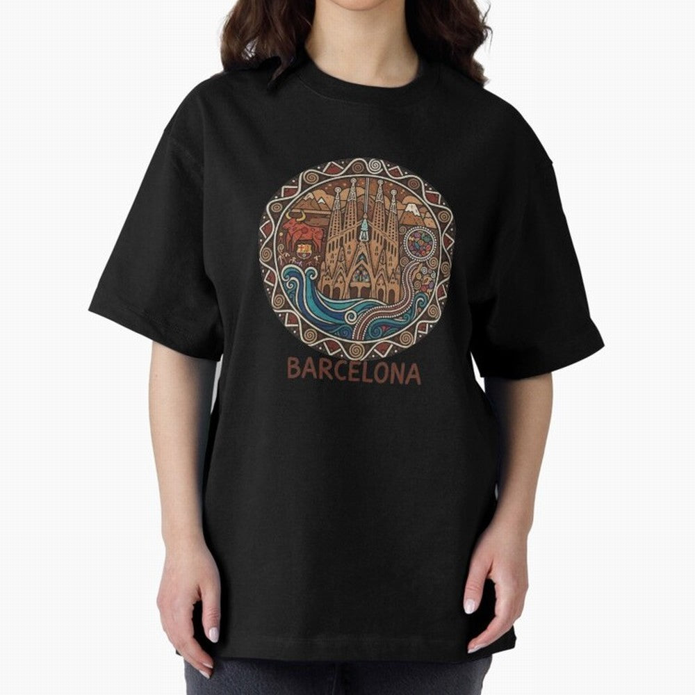 BARCELONA Oversized T-Shirt Spotlight FIFA World Cup 2026 Group Stage Spirit, Highlighting Argentina, Messi and Cristiano Ronaldo, Classic Soccer Heritage, Championship Pressure, Fan Loyalty and International Pride; Made for Collectors Who Enjoy