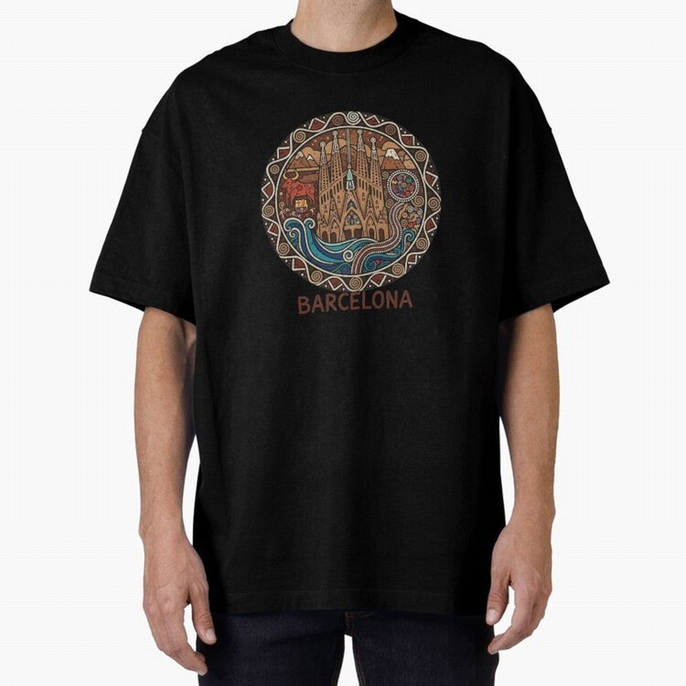 BARCELONA Oversized T-Shirt Spotlight FIFA World Cup 2026 Group Stage Spirit, Highlighting Argentina, Messi and Cristiano Ronaldo, Classic Soccer Heritage, Championship Pressure, Fan Loyalty and International Pride; Made for Collectors Who Enjoy