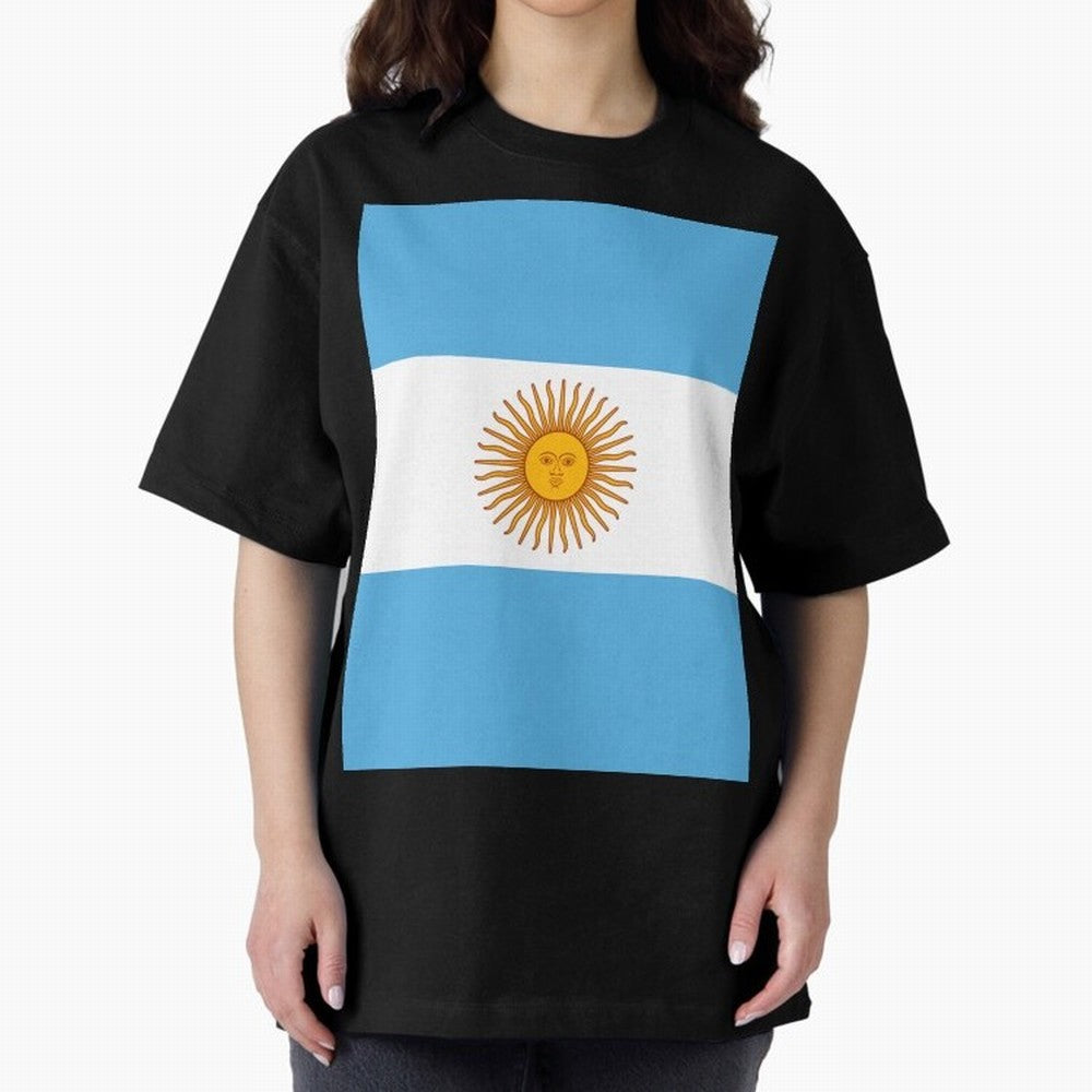 Argentina Oversized T-Shirt Celebrate Fan Favorites in Global Football Passion for FIFA World Cup 2026 Group Stage, with Cristiano Ronaldo, Haaland and CR7, Spain, Match Day Excitement, Supporter Culture, Golden Goals and Global Football Passion;