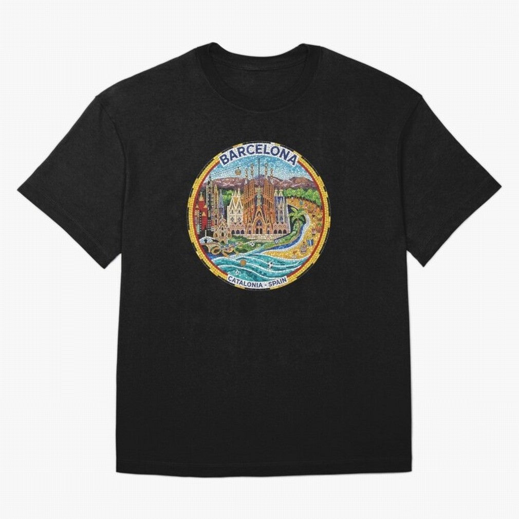 BARCELONA Oversized T-Shirt Remember the FIFA World Cup 2026 Journey through CR7 and Messi Highlights, France and Portugal Pride, Championship Spirit, Famous Goals, Roaring Crowds and International Football Unity; Perfect for Fans, Collectors,