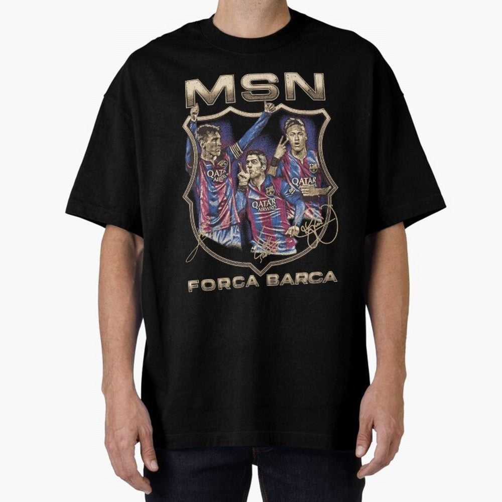 MSN of Barcelona Classic T-Shirt Represent Match Day Hype around FIFA World Cup 2026 Group Stage, Mbappe, Brazil, Portugal and Argentina, Goal Celebration Energy, Supporter Heritage, Football Icons and Worldwide Tournament Joy; Great for Supporters