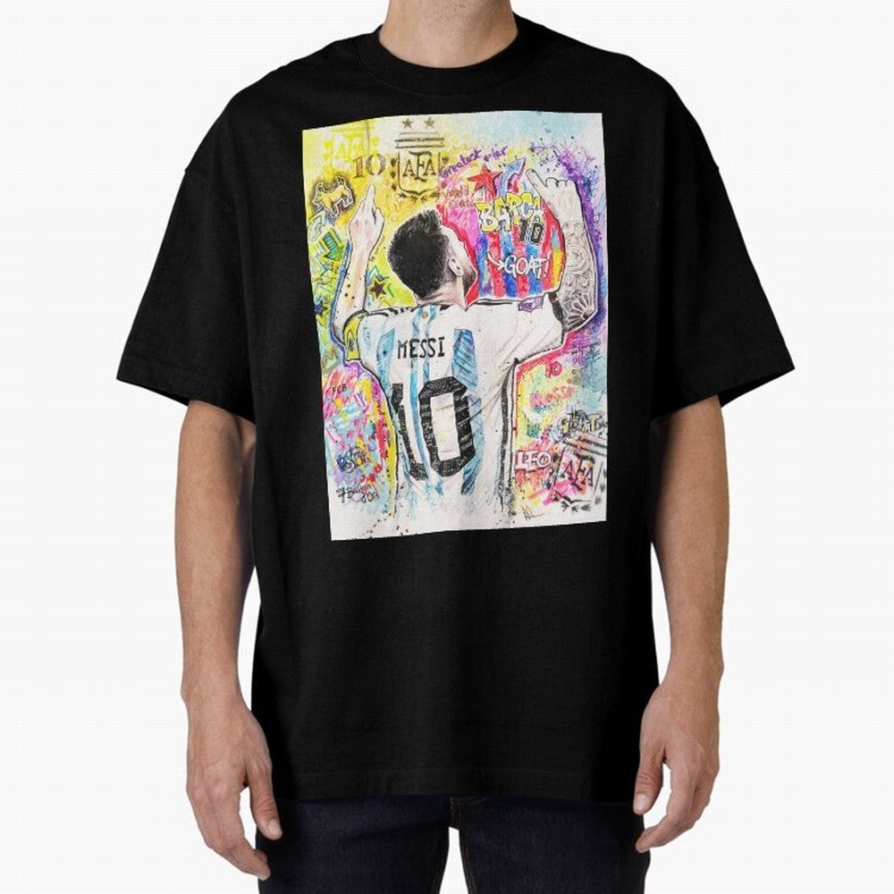 Lionel Messi Oversized T-Shirt Feel Global Football Passion for FIFA World Cup 2026 Group Stage, Featuring Haaland and Mbappe, Netherlands, Worldwide Fan Energy, Dramatic Goals, Stadium Lights and Championship Celebrations; Made for Die Hard