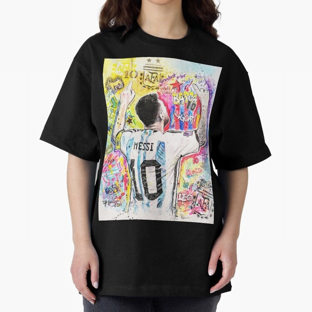 Lionel Messi Oversized T-Shirt Feel Global Football Passion for FIFA World Cup 2026 Group Stage, Featuring Haaland and Mbappe, Netherlands, Worldwide Fan Energy, Dramatic Goals, Stadium Lights and Championship Celebrations; Made for Die Hard
