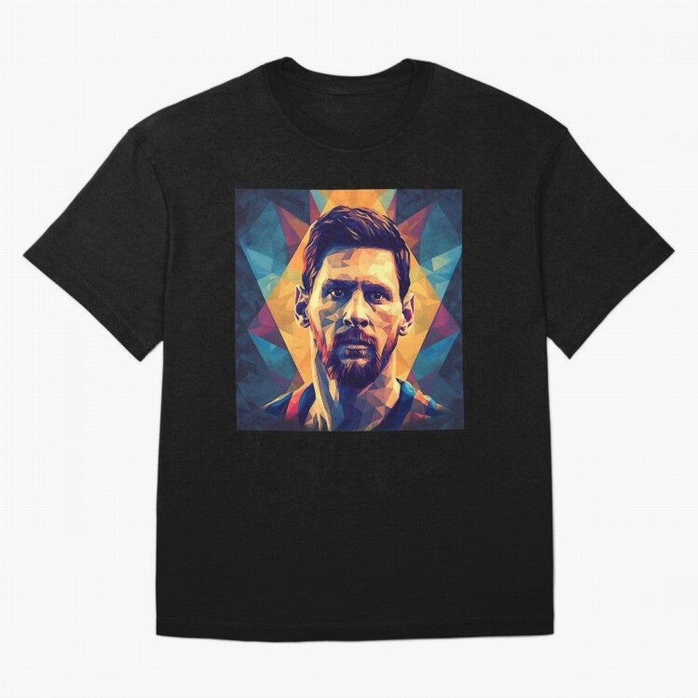 Lionel Messi Portrait Vector Art Classic T-Shirt Turn Up for Global Football Passion for FIFA World Cup 2026 Group Stage, Connected to Neymar, Haaland and Cristiano Ronaldo, France, Soccer Culture, Superstar Moments, National Team Dreams and