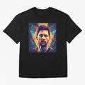 Lionel Messi Portrait Vector Art Classic T-Shirt Turn Up for Global Football Passion for FIFA World Cup 2026 Group Stage, Connected to Neymar, Haaland and Cristiano Ronaldo, France, Soccer Culture, Superstar Moments, National Team Dreams and