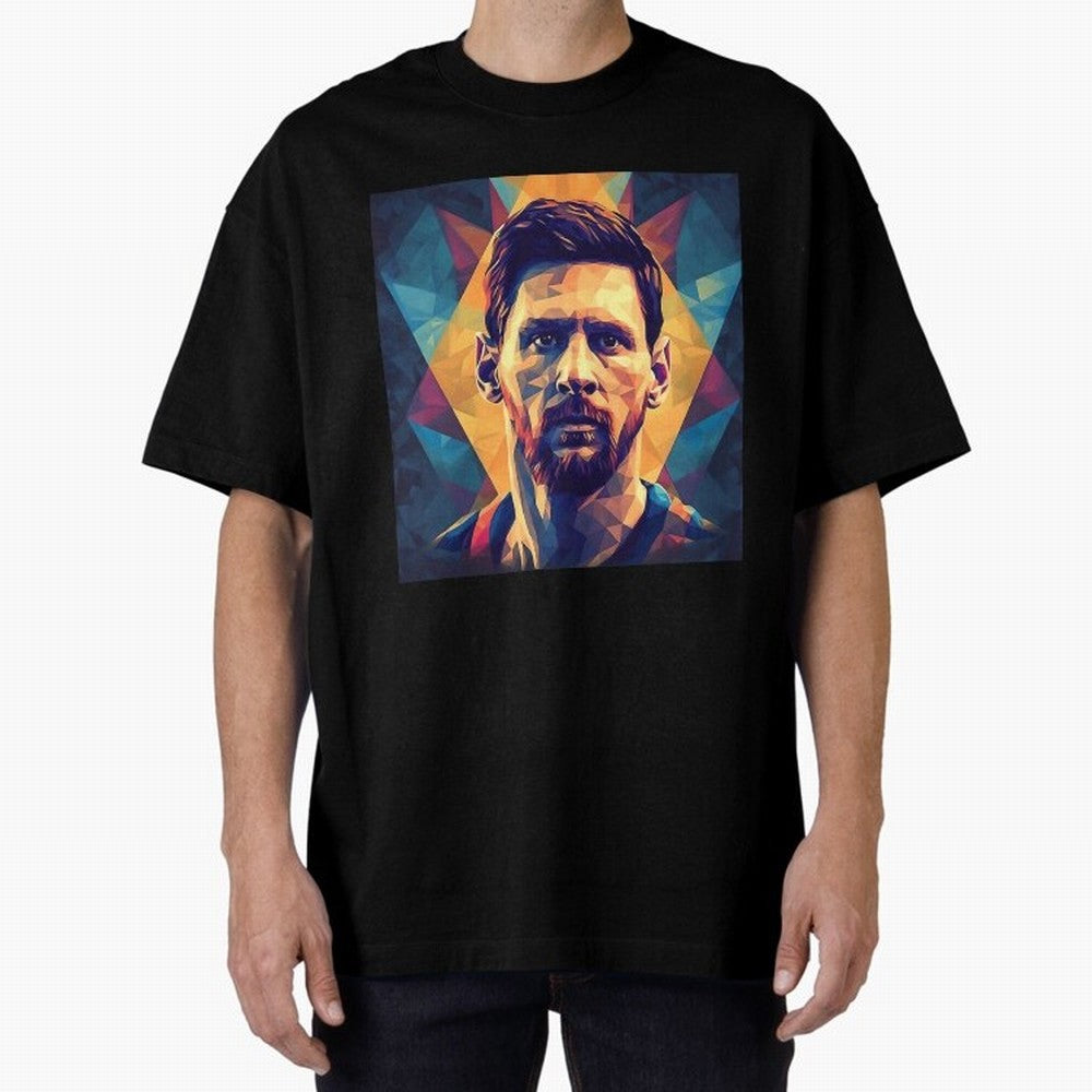 Lionel Messi Portrait Vector Art Classic T-Shirt Turn Up for Global Football Passion for FIFA World Cup 2026 Group Stage, Connected to Neymar, Haaland and Cristiano Ronaldo, France, Soccer Culture, Superstar Moments, National Team Dreams and