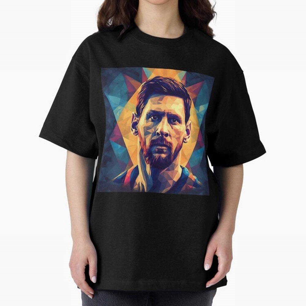 Lionel Messi Portrait Vector Art Classic T-Shirt Turn Up for Global Football Passion for FIFA World Cup 2026 Group Stage, Connected to Neymar, Haaland and Cristiano Ronaldo, France, Soccer Culture, Superstar Moments, National Team Dreams and