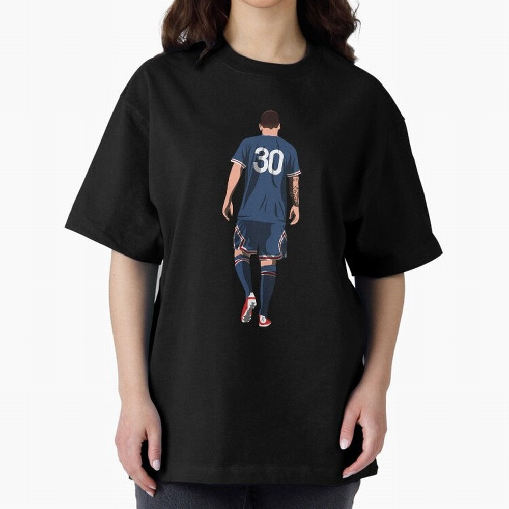 Lionel Messi Oversized T-Shirt Celebrate Soccer Greatness during FIFA World Cup 2026 Driven by Messi, England, France and Netherlands Energy, Football Festival Excitement, Trophy Ambitions, Country Rivalries and Star Player Buzz; Ideal for Fans Who