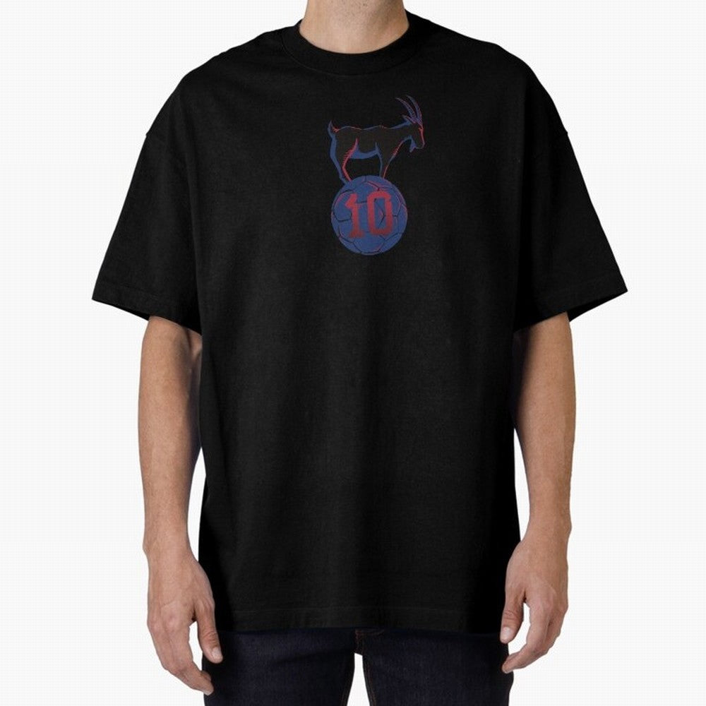 Messi 10 GOAT (Blue Soccer Ball FCB Futbol) Classic T-Shirt Mark FIFA World Cup 2026 Spirit, Centered on Brazil, Portugal and Argentina, Cristiano Ronaldo, Haaland and CR7, Sports Nostalgia, International Competition, Famous Players and