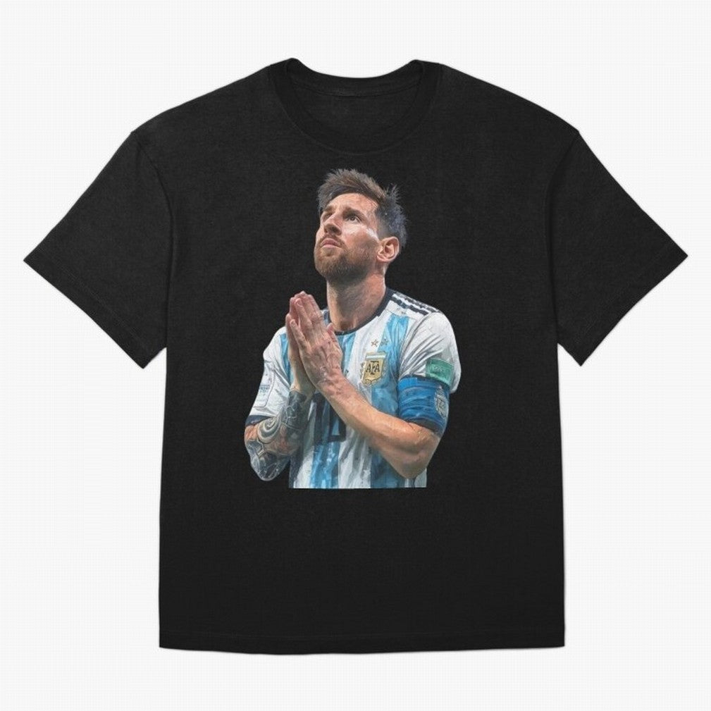 Argentina Messi Football Oversized T-Shirt Stand with FIFA World Cup 2026 Group Stage Spirit, Centered on France, Mbappe, Vintage Soccer Flavor, Modern Football Stars, National Flags and Final Night Emotion; Created for Match Day Parties, Soccer