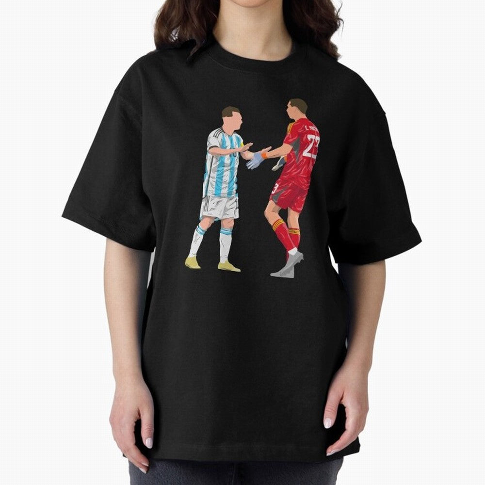 Messi and Martinez Celebrates World Cup 2022 Oversized T-Shirt Bring International Match Energy to the FIFA World Cup 2026 Journey through Cristiano Ronaldo Highlights, Spain and Netherlands Pride, Supporter Pride, Iconic Celebrations, Legendary