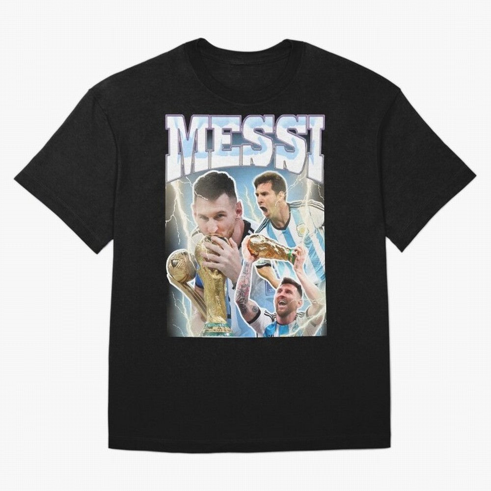 Messi Champion Vintage Retro Design Classic T-Shirt Back Your Heroes with Global Football Passion for FIFA World Cup 2026 USA Canada Mexico, Driven by Mbappe, England, France and Netherlands, Football Festival Excitement, Trophy Ambitions, Country