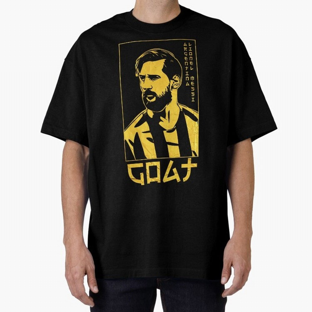 Lionel Messi Golden Style Portrait art illustration Classic T-Shirt Show Passion for the Stars of FIFA World Cup 2026 Inspired by Messi, Brazil, Portugal and Argentina Energy, Soccer Culture, Superstar Moments, National Team Dreams and Competitive