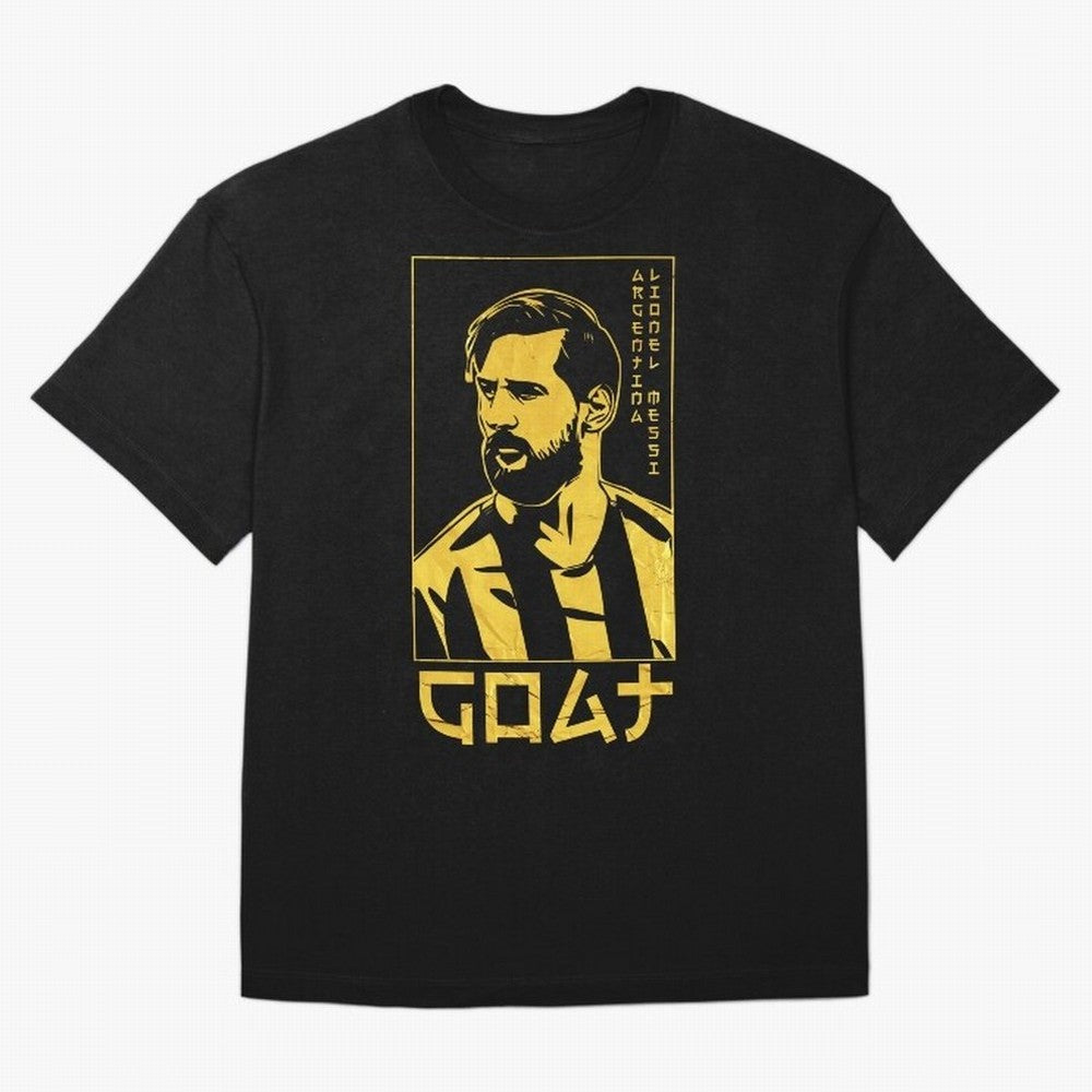 Lionel Messi Golden Style Portrait art illustration Classic T-Shirt Show Passion for the Stars of FIFA World Cup 2026 Inspired by Messi, Brazil, Portugal and Argentina Energy, Soccer Culture, Superstar Moments, National Team Dreams and Competitive