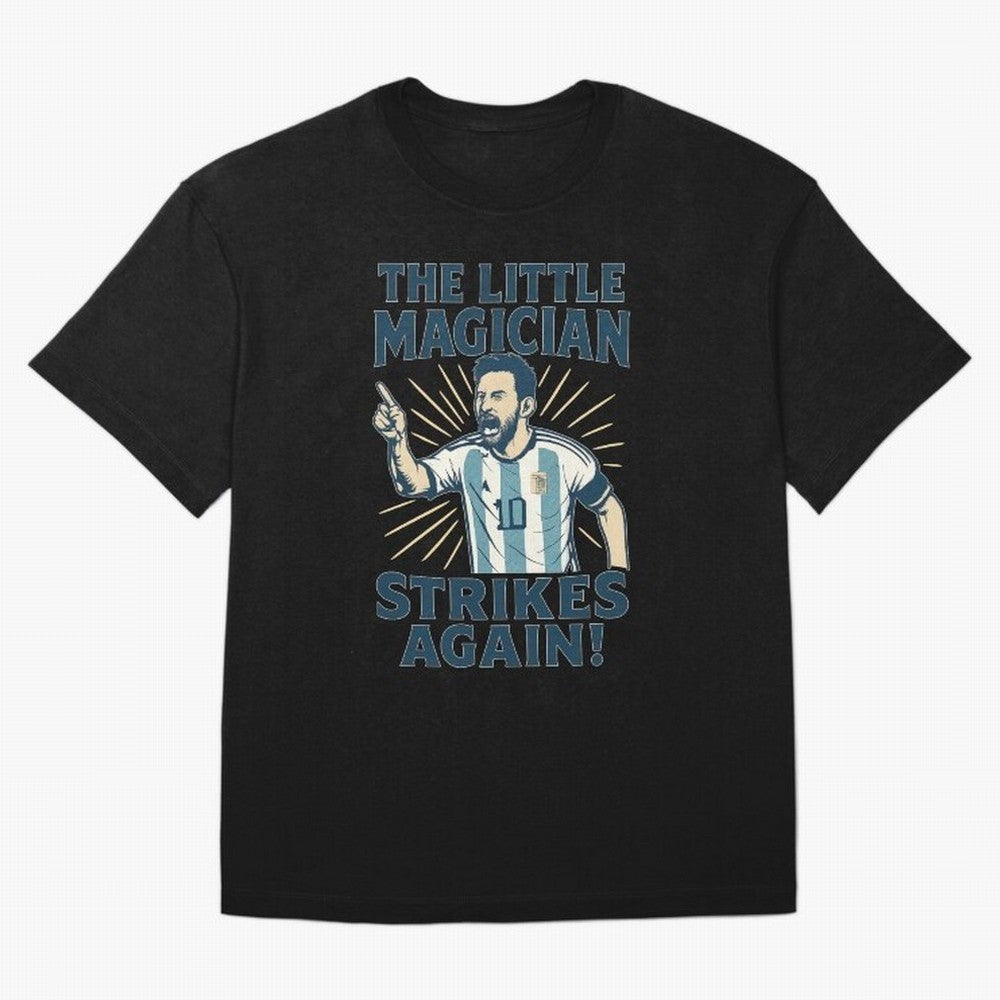 Messi - The Magician Oversized T-Shirt Represent Football Lovers during FIFA World Cup 2026 Group Stage Spirit, Driven by Brazil, Portugal and Argentina, Cristiano Ronaldo, Haaland and CR7, Match Day Excitement, Supporter Culture, Golden Goals and