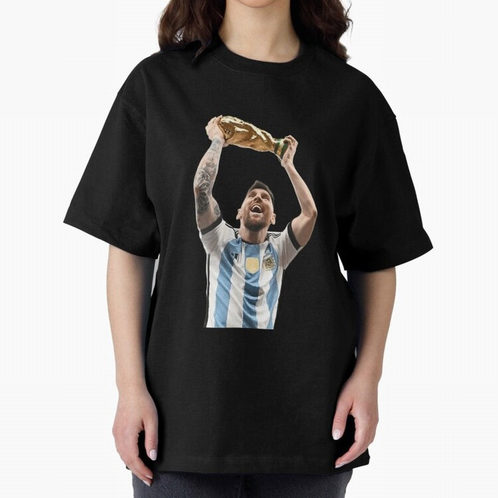 Lionel Messi Lifting The World Cup Essential T-Shirt Honor the Beautiful Game during FIFA World Cup 2026 for Fans of Cristiano Ronaldo and Argentina and Brazil, Bringing Football History, Final Match Energy, Crowd Noise and Once in a Lifetime