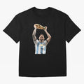 Lionel Messi Lifting The World Cup Essential T-Shirt Honor the Beautiful Game during FIFA World Cup 2026 for Fans of Cristiano Ronaldo and Argentina and Brazil, Bringing Football History, Final Match Energy, Crowd Noise and Once in a Lifetime