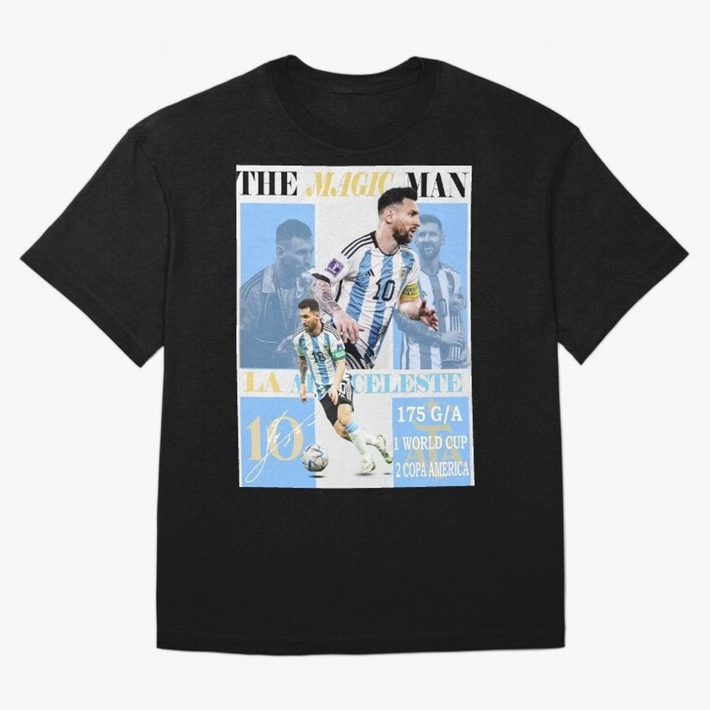Lionel Messi Argentina World Cup 2022 Champion Victory Poster Oversized T-Shirt Support Your Favorite Stars during Global Football Passion for FIFA World Cup 2026 Group Stage, Built around Messi and Cristiano Ronaldo, Spain, Football History, Final