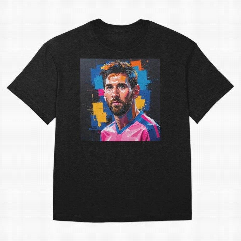 Vibrant Artistic Portrait of Lionel Messi (GOAT) - Digital painting (Version 4) Classic T-Shirt Bring a Vintage Feel to FIFA World Cup 2026 Spirit, Capturing England, France and Netherlands, Mbappe, Vintage Soccer Flavor, Modern Football Stars,