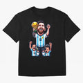 Lionel Messi Digital Print on T-Shirt Classic T-Shirt Create the FIFA World Cup 2026 Journey through Mbappe and Neymar Highlights, Brazil Pride, Football History, Final Match Energy, Crowd Noise and Once in a Lifetime Moments; Built for Supporters