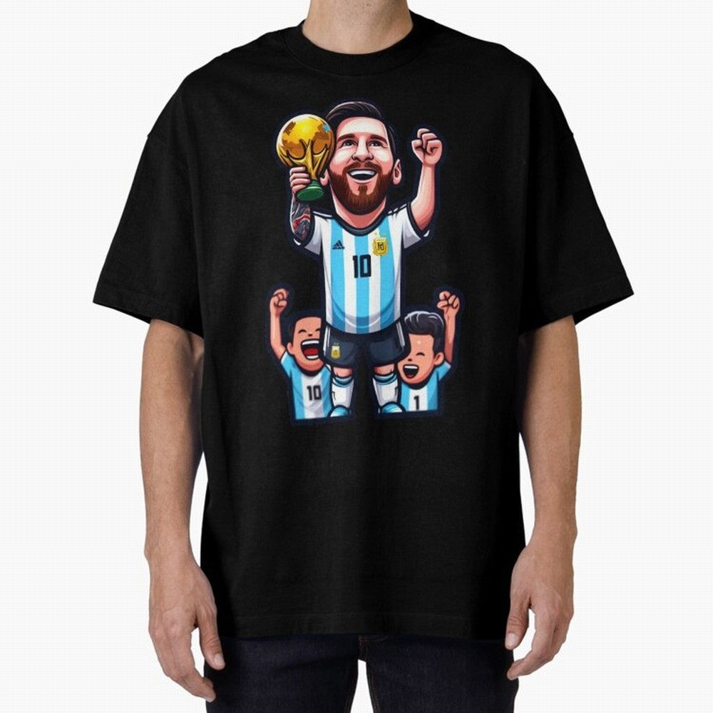 Lionel Messi Digital Print on T-Shirt Classic T-Shirt Create the FIFA World Cup 2026 Journey through Mbappe and Neymar Highlights, Brazil Pride, Football History, Final Match Energy, Crowd Noise and Once in a Lifetime Moments; Built for Supporters
