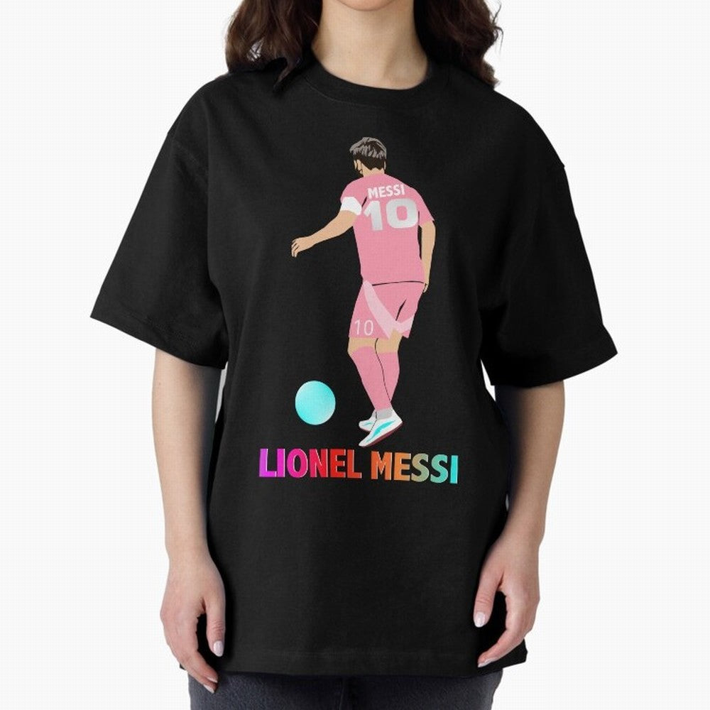 Lionel Messi illustration Oversized T-Shirt Show Your Tournament Heart for FIFA World Cup 2026 Group Stage Spirit, Inspired by Netherlands, Haaland, Football History, Final Match Energy, Crowd Noise and Once in a Lifetime Moments; Made for Die Hard