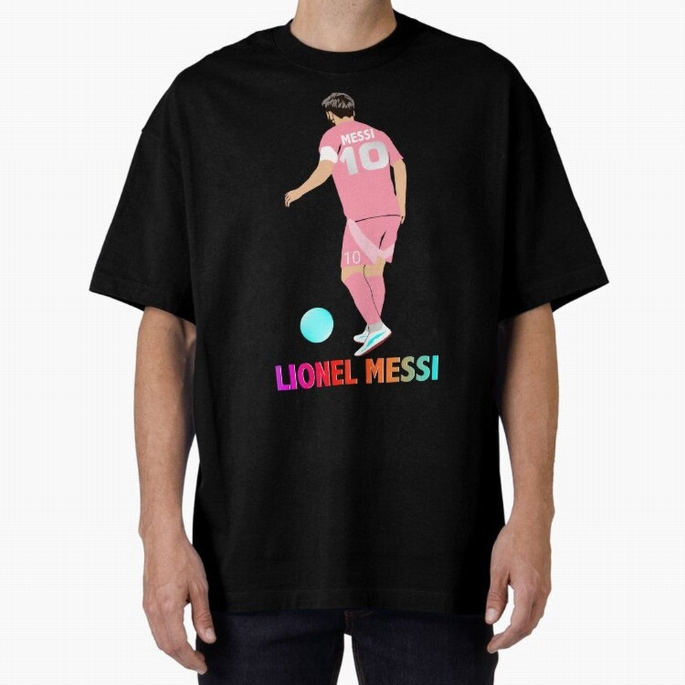 Lionel Messi illustration Oversized T-Shirt Show Your Tournament Heart for FIFA World Cup 2026 Group Stage Spirit, Inspired by Netherlands, Haaland, Football History, Final Match Energy, Crowd Noise and Once in a Lifetime Moments; Made for Die Hard