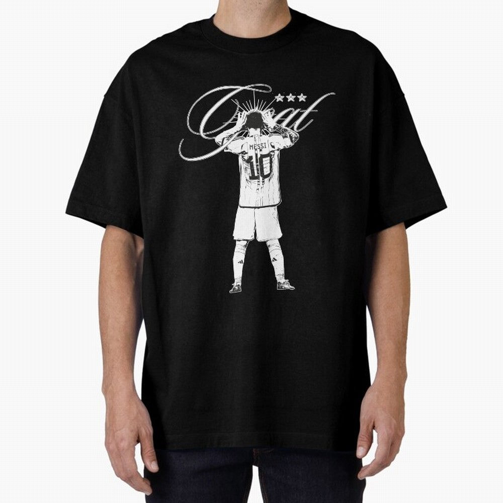 Messi Argentina, GOAT Oversized T-Shirt Fuel Your Fan Pride for FIFA World Cup 2026 Group Stage Celebrating Messi, Neymar and Mbappe, England and Germany Energy, Sports Nostalgia, International Competition, Famous Players and Unforgettable