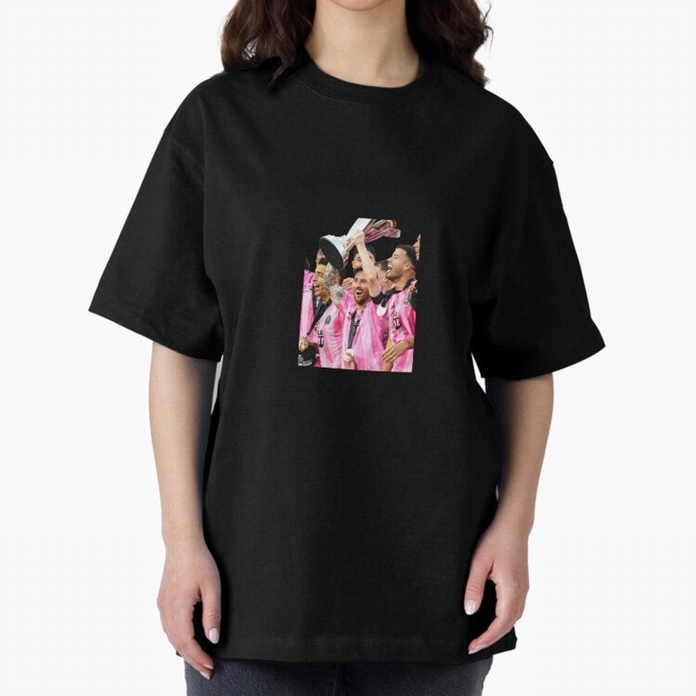 Inter Miami MLS Oversized T-Shirt Back the Journey through the FIFA World Cup 2026 USA Canada Mexico Journey through Cristiano Ronaldo Highlights, Portugal, Spain and Germany Pride, Goal Celebration Energy, Supporter Heritage, Football Icons and