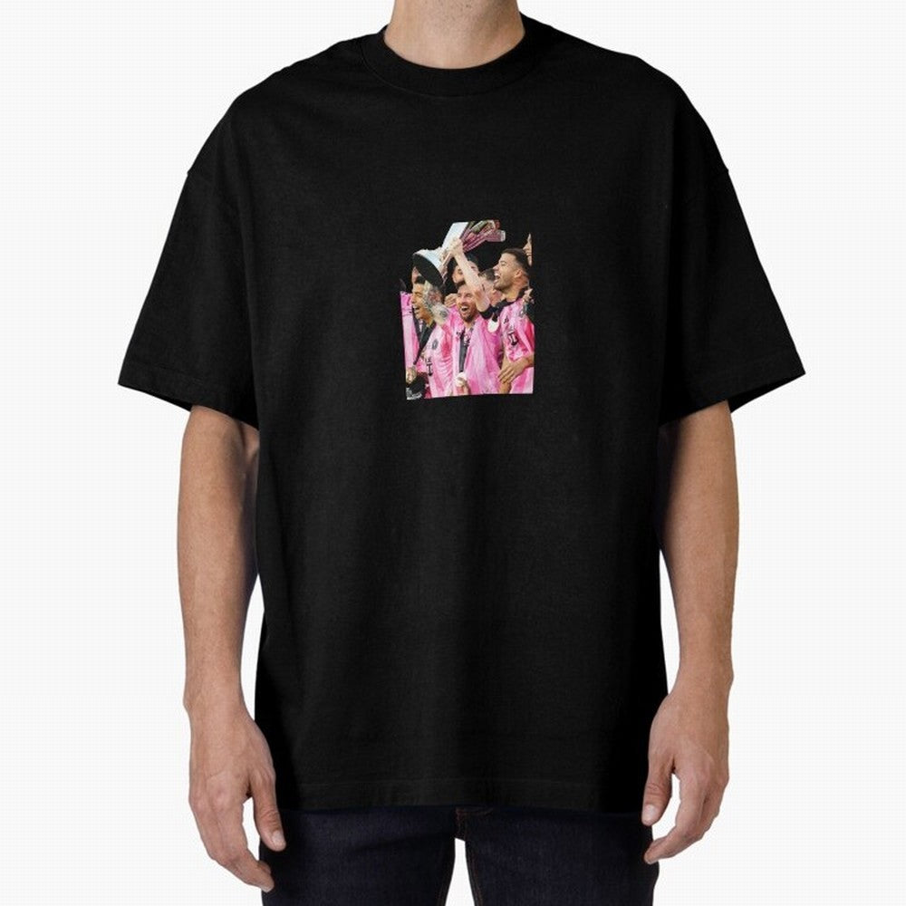 Inter Miami MLS Oversized T-Shirt Back the Journey through the FIFA World Cup 2026 USA Canada Mexico Journey through Cristiano Ronaldo Highlights, Portugal, Spain and Germany Pride, Goal Celebration Energy, Supporter Heritage, Football Icons and