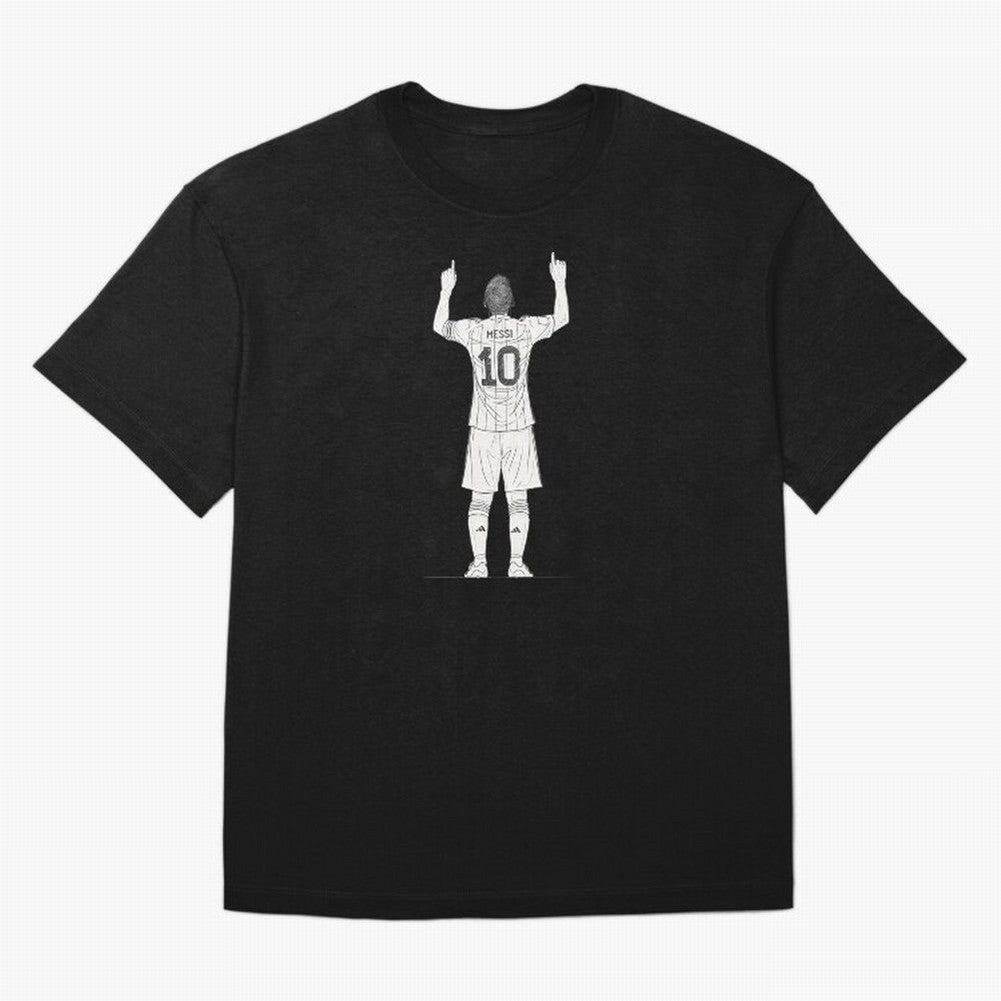 Lionel Messi minimalist sketch Oversized T-Shirt Get Ready for FIFA World Cup 2026 USA Canada Mexico Spirit, Inspired by Argentina, Messi and Cristiano Ronaldo, Global Supporter Spirit, Legendary Goals, National Colors and Tournament Celebration;