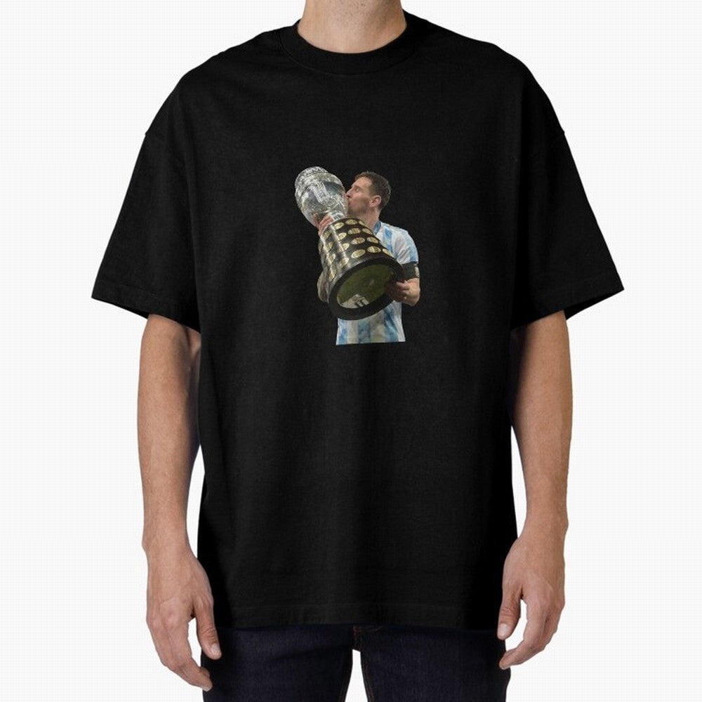 Messi Cup Oversized T-Shirt Live the Energy of FIFA World Cup 2026 Group Stage Built around Mbappe and Neymar, France and Portugal Energy, Match Day Excitement, Supporter Culture, Golden Goals and Global Football Passion; Ideal for Football Dads,