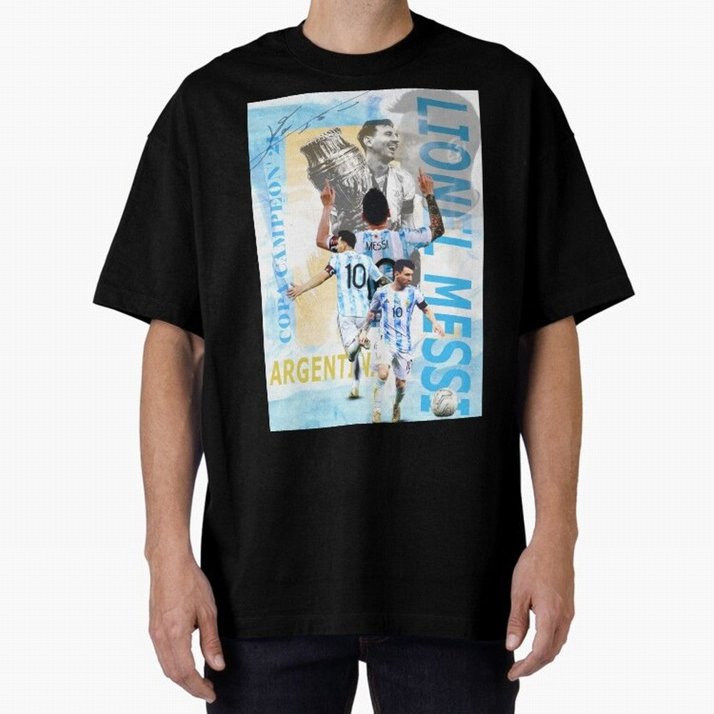 Lionel Messi Argentina Champion Poster Classic T-Shirt Cheer for FIFA World Cup 2026 Group Stage for Fans of Haaland and England, France and Netherlands, Bringing Match Day Excitement, Supporter Culture, Golden Goals and Global Football Passion;