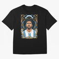 Lionel Messi Argentina Football Legend - Ornate Portrait Classic T-Shirt Bring Legendary Rivalry Energy to the FIFA World Cup 2026 Journey through Messi Highlights, Brazil, Portugal and Argentina Pride, Goal Celebration Energy, Supporter Heritage,