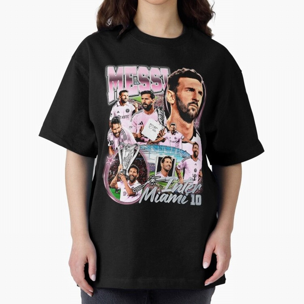 Lionel Messi Inter Miami Retro Vintage bootleg rap tee Classic T-Shirt Follow the Final Road of Match Day Hype around FIFA World Cup 2026, Cristiano Ronaldo, Haaland and CR7, Netherlands, Sports Nostalgia, International Competition, Famous Players