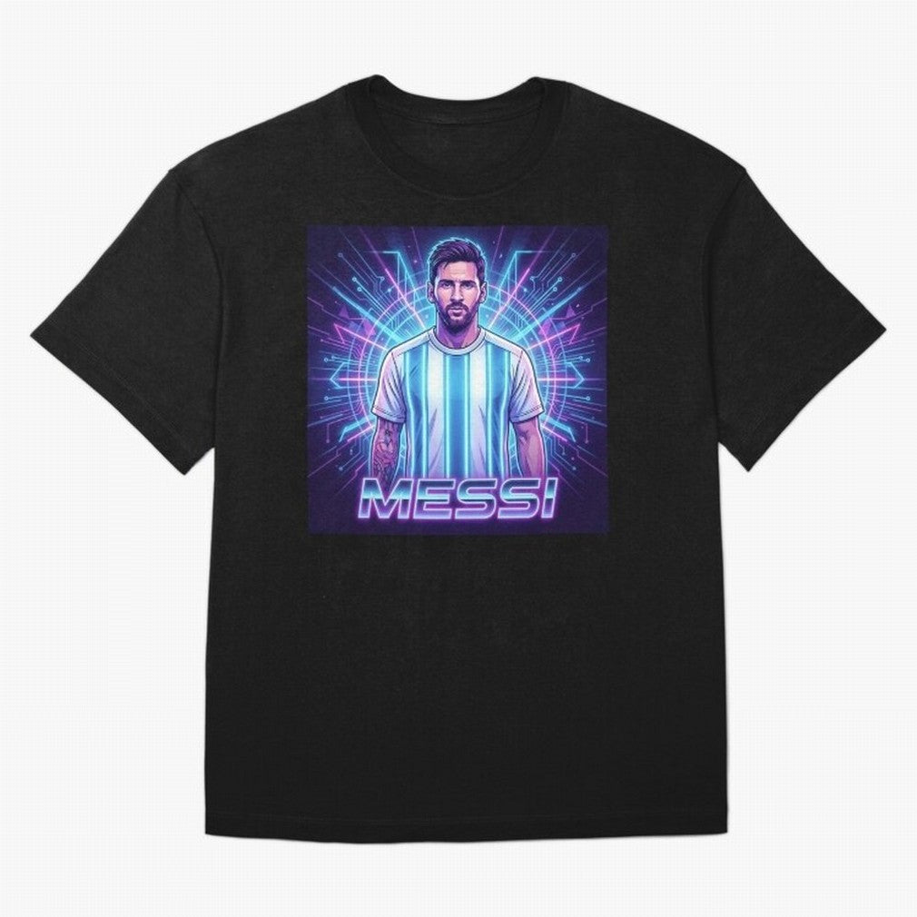 ?Argentina Football Legend Messi Cyberpunk Retro Futurist Design Classic T-Shirt Celebrate the Stars of Match Day Hype around FIFA World Cup 2026 USA Canada Mexico, Messi, England, France and Netherlands, Match Day Excitement, Supporter Culture,