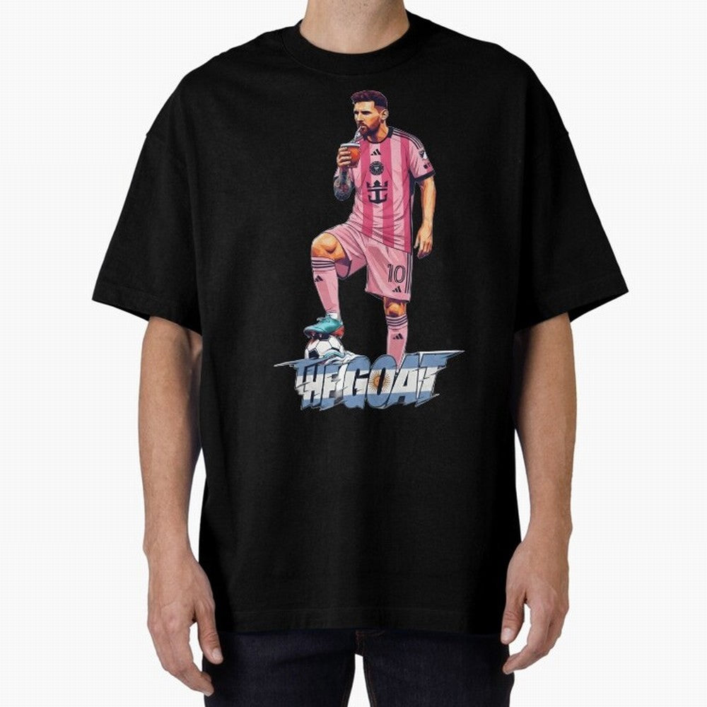 Messi Drawing Style Drinking Mate ¨C The Goat Design - Inter Miami Classic T-Shirt Bring Home FIFA World Cup 2026 USA Canada Mexico for Fans of Neymar, Haaland and Cristiano Ronaldo and France, Bringing Worldwide Fan Energy, Dramatic Goals, Stadium