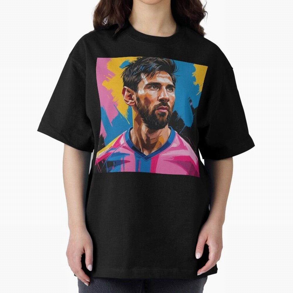 Vibrant Artistic Digital Painting Portrait of Lionel Messi (GOAT) Classic T-Shirt Feel the FIFA World Cup 2026 Group Stage Journey through Cristiano Ronaldo, Haaland and CR7 Highlights, Argentina Pride, Champion Mindset, Group Stage Buzz, Knockout