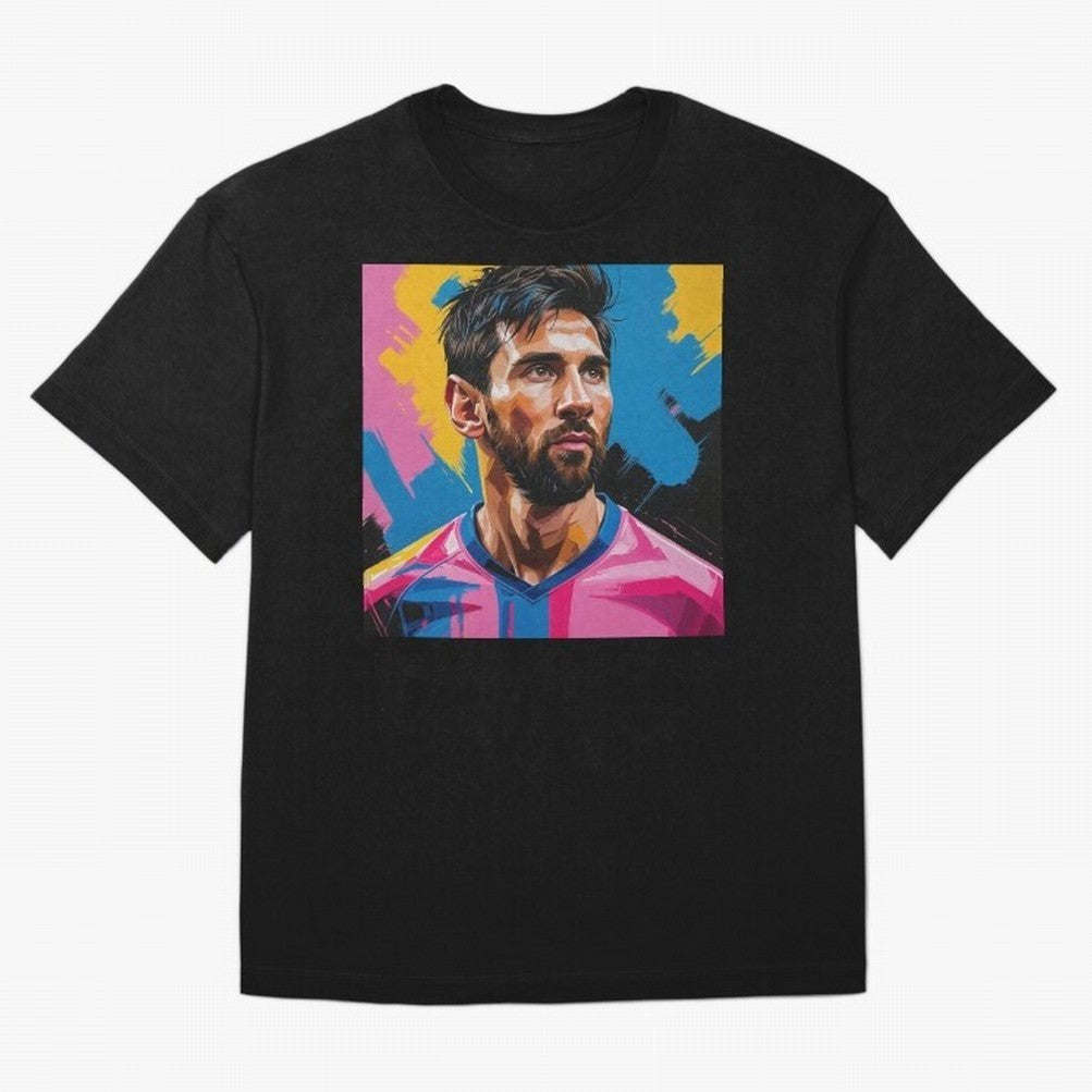 Vibrant Artistic Digital Painting Portrait of Lionel Messi (GOAT) Classic T-Shirt Feel the FIFA World Cup 2026 Group Stage Journey through Cristiano Ronaldo, Haaland and CR7 Highlights, Argentina Pride, Champion Mindset, Group Stage Buzz, Knockout
