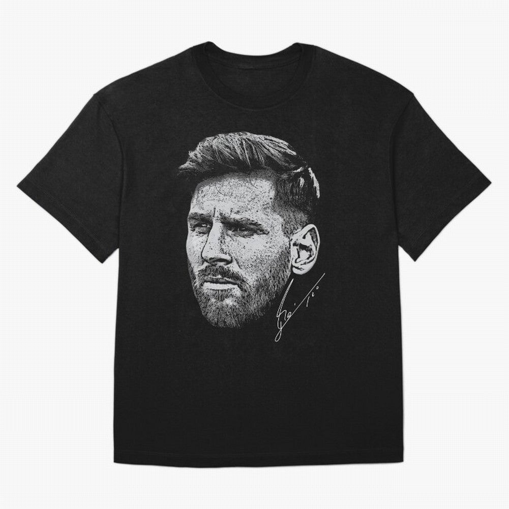 Lionel Messi Signed Boxy T-Shirt Carry the Colors and Pride of FIFA World Cup 2026 Group Stage for Fans of Messi and Brazil, Bringing Football History, Final Match Energy, Crowd Noise and Once in a Lifetime Moments; Created for Match Day Parties,