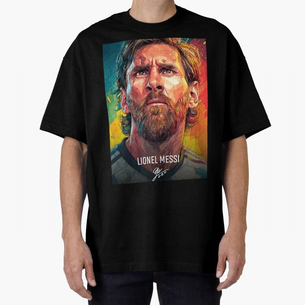 Lionel Messi Football Soccer Player Colorful Modern Portrait Classic T-Shirt Represent Fans Who Live for FIFA World Cup 2026 Built around CR7, England, France and Netherlands Energy, Global Supporter Spirit, Legendary Goals, National Colors and