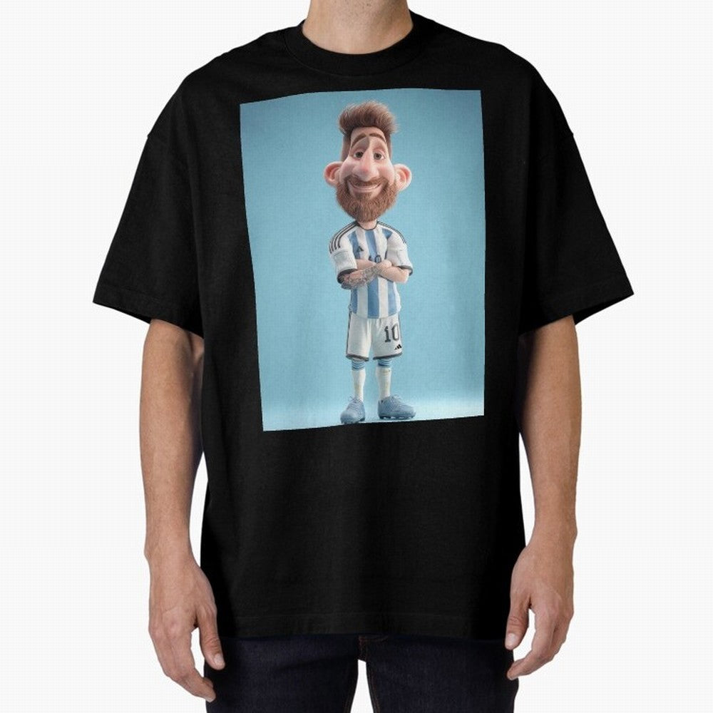 Lionel Messi Soccer Caricature Cartoon Football Legend Classic T-Shirt Honor Champions and Dreams in Global Football Passion for FIFA World Cup 2026, Highlighting Messi, CR7 and Mbappe, Argentina, Tournament Hype, Historic Matchups, Family Viewing