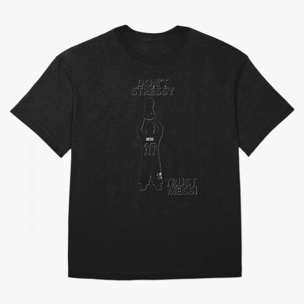 Lionel Messi silhouette with trophy Classic T-Shirt Relive FIFA World Cup 2026 Connected to Messi, CR7 and Mbappe, France and Portugal Energy, Champion Mindset, Group Stage Buzz, Knockout Tension and Passionate Fan Culture; Ideal for Football Dads,
