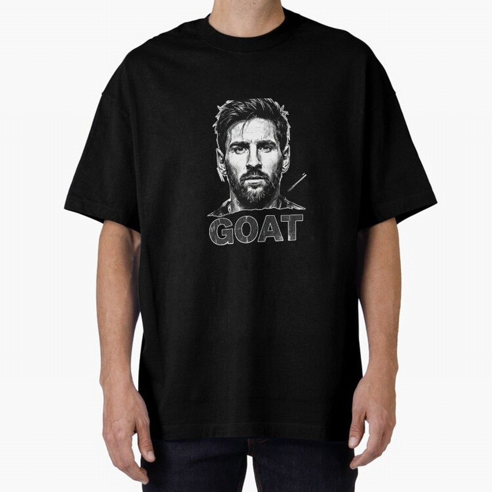 The G.O.A.T. ¨C Lionel Messi Legend Sketch Active T-Shirt Represent Football Lovers during FIFA World Cup 2026 Group Stage for Fans of Mbappe and Neymar and Brazil, Bringing Vintage Soccer Flavor, Modern Football Stars, National Flags and Final