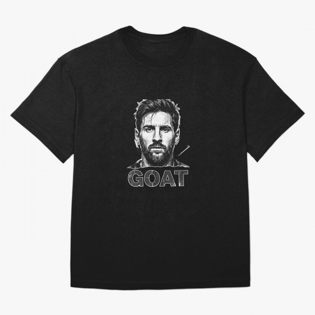 The G.O.A.T. ¨C Lionel Messi Legend Sketch Active T-Shirt Represent Football Lovers during FIFA World Cup 2026 Group Stage for Fans of Mbappe and Neymar and Brazil, Bringing Vintage Soccer Flavor, Modern Football Stars, National Flags and Final