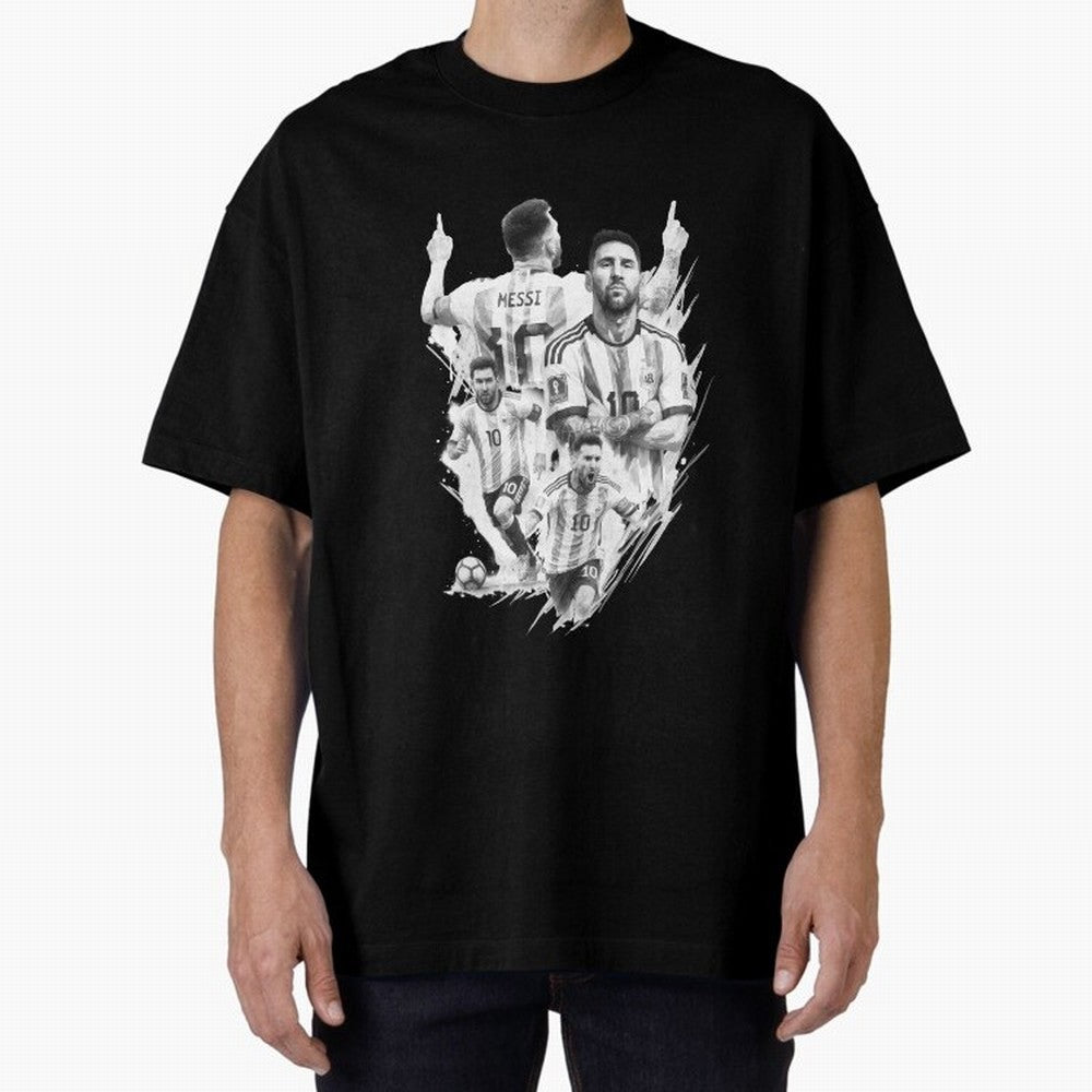 BLACK WHITE Lionel Messi watercolor illustration Classic T-Shirt Relive the Noise and Pride of Global Football Passion for FIFA World Cup 2026, Made for CR7, England and Germany, Match Day Excitement, Supporter Culture, Golden Goals and Global