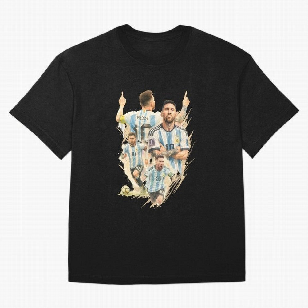 Lionel Messi watercolor illustration art Classic T-Shirt Show Match Day Excitement for FIFA World Cup 2026 Group Stage Spirit, Inspired by Brazil, Portugal and Argentina, Cristiano Ronaldo, Haaland and CR7, Championship Spirit, Famous Goals,